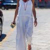 Plain Sleeveless Pockets Casual Jumpsuit