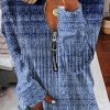 3688ba3220a5b1a9b3f5a57a33a1fa96-1 Vintage Graphic Print Zipper Design Top