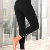 Casual Plain High Waist Cropped Skinny Legging