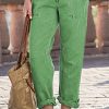 Slant Pocket Zip Fly Pants Without Belt