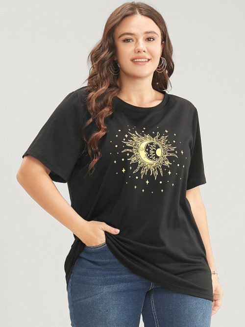 674193762-bt-708efaef-5c39-433a-9bc4-912de540f477-1 Moon And Star Round Neck T-shirt