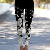 69b4bd8fbeeb32a4 Casual Butterfly Floral Leggings