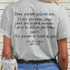 8e3a6fa28bfeaf7e4583da3604ca2853-1 Women's Funny Word Dear Person Behind Me Love Like Jesus Simple T-Shirt