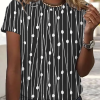 Women's Casual Holiday Weekend T-shirt Tee polka dots Short Sleeve Print Geometric Round Neck Basic Top