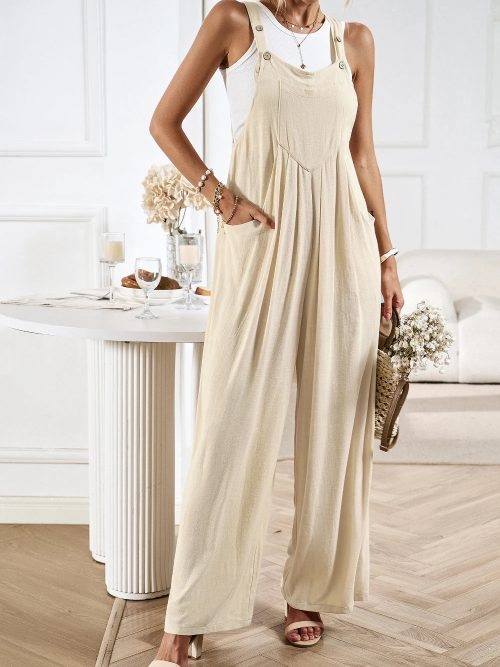 Apricot-01_bf6b93e5-2861-4c1c-a98f-e9efae7c3897.jpg Women Casual Sleeveless Wide Leg Jumpsuit With Pocket/1-1-1-1
