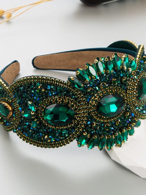 Ladies Luxury Vintage Wide-Brimmed Headband for Party