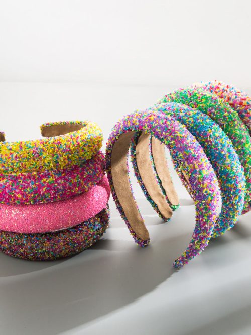 Fashionable Colorful Seed Beaded Wide Headband for Women and Girl