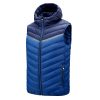 Color-blocked padded vest with a hat, short style, and added cotton.