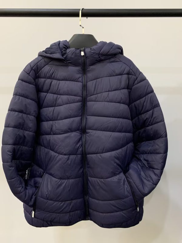 Big woolen hat and warm cotton jacket