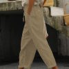 Striped Cotton Loose Casual Pants