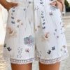 Floral Casual Lace Loose Shorts