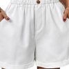 Women's Wide Leg Shorts Faux Linen Black White Wine Fashion Casual Weekend Side Pockets Short Comfort Plain S M L XL 2XL