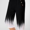 bf884dd7c24ded2664a5ef03f7652e2f-1 Plus Size Casual Black Ombre Print Pocket Capris Pants