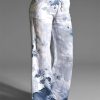 Casual floral printed loose wide-leg pants