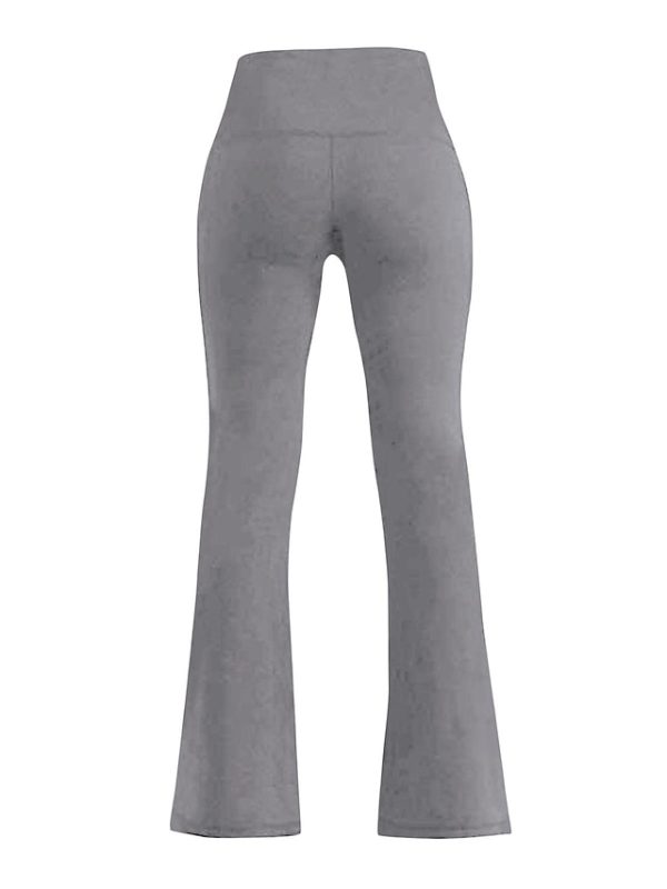 Women's Wide Leg Flared Pants Pants Trousers Black Pink Red Fashion Casual Daily Wide Leg Full Length Comfort Plain S M L XL