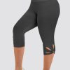 ccd343186c71290edecee639d19aa642-1 Plus Size Casual Black Cut Out Pleated Cropped Legging