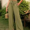 cuxbtx1682573092165-1 Women's Wide Leg Pants Trousers Black Army Green Navy Blue Casual Daily Casual Daily Side Pockets Wide Leg Full Length Comfort Plain S M L XL 2XL