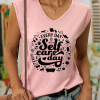 Women’s Every Day Is Self-Care Day Good Vibes Cotton Tank Top