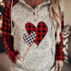 dcfd4d779031bc6b98c77dbd7d8a92e8-1 Plaid Heart Print Hoodie Sweatshirt