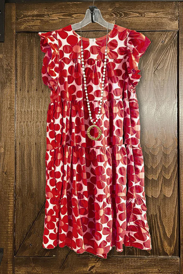 e15c4a2366e7be2fae056bfdf724637d-1 Cute Floral Print Ruffled Dress