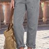 Slant Pocket Zip Fly Pants Without Belt