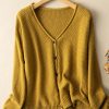 100% Natural Material Knitted Cardigan Women's Literary Retro Loose And Thin Spring And Autumn Sweater Coat In One-Size