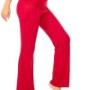Women's Wide Leg Flared Pants Pants Trousers Black Pink Red Fashion Casual Daily Wide Leg Full Length Comfort Plain S M L XL