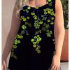 ktkgzc1656482396855-1 Women's Plus Size Tops Tank Top Floral Print Sleeveless Strap Streetwear Preppy Daily Going out Polyester Spring Summer Green Blue