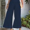 lkmdmt1683006709966-1 Women's Wide Leg Pants Trousers Palazzo Pants Cotton Navy Black White Fashion Basic Vacation Beach Baggy High Cut Micro-elastic Ankle-Length Comfort Plain S M L XL 2XL