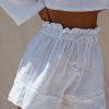 Women's Wide Leg Shorts Faux Linen White Red Blue Fashion Casual Daily Wide Leg Short Comfort Plain S M L XL 2XL