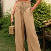 psidue1682573087967-1 Women's Wide Leg Pants Trousers Black Army Green Navy Blue Casual Daily Casual Daily Side Pockets Wide Leg Full Length Comfort Plain S M L XL 2XL
