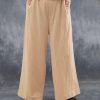 qdtbim1683192326508-1 Women's Wide Leg Pants Trousers Faux Linen White Pink Blue Fashion Casual Weekend Side Pockets Wide Leg Full Length Comfort Plain S M L XL 2XL