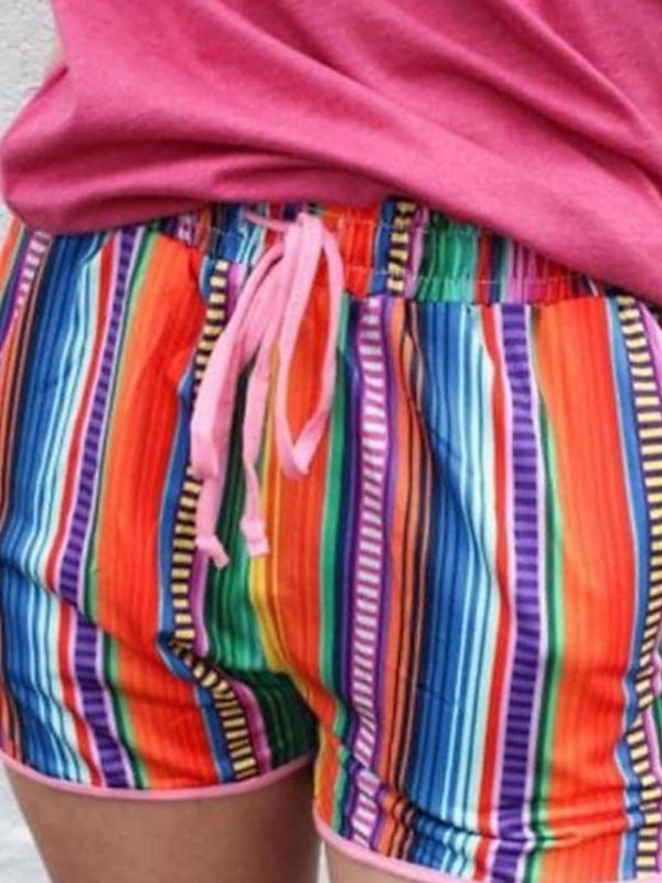 uqclpj1682582930838-1 Women's Wide Leg Shorts Casual Shorts Black White Yellow Beach Wear Casual Holiday Vacation Weekend Side Pockets Print Micro-elastic Short Comfort Graphic S M L XL 2XL